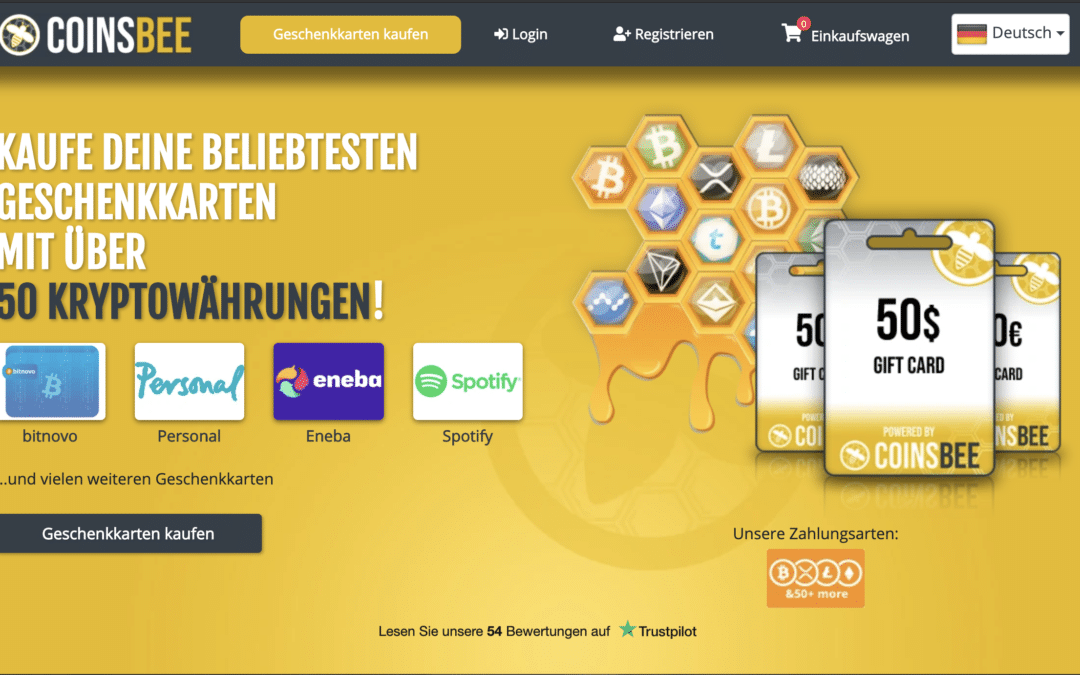 Coinsbee.com Erfahrungsbericht | Gutscheinkarten mit Kryptos kaufen
