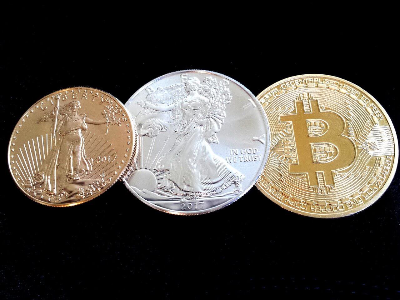 Bitcoin Gold Silber Münze Robert Kiyosaki
