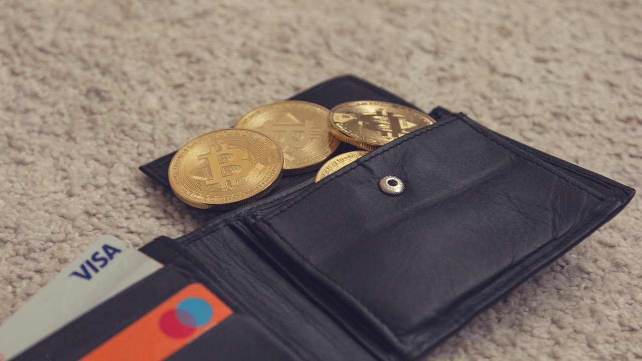 Visa Bitcoin Adaption Gold Münzen