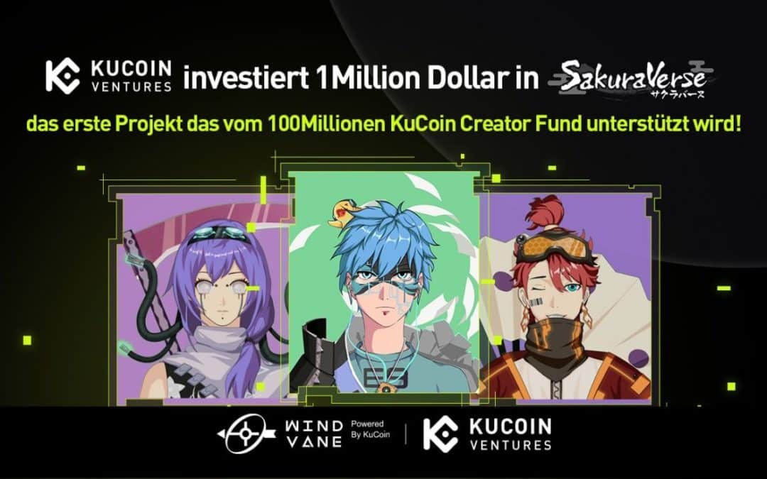 KuCoin Ventures investiert 1 Million Dollar in SakuraVerse, das erste Projekt, das von KuCoin’s 100 Millionen Dollar Creators Fund unterstützt wird