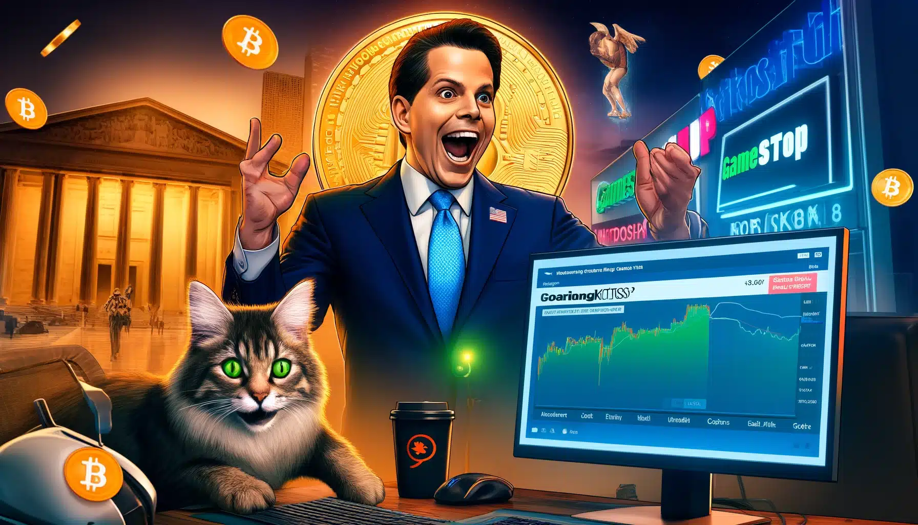Scaramucci empfiehlt Bitcoin für GameStop, RoaringKitty streamt erneut