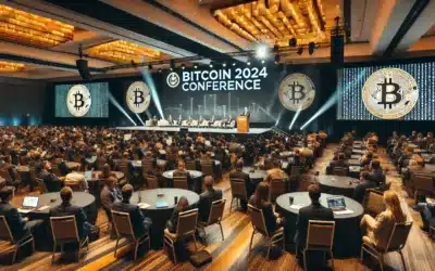 Donald Trump spricht auf der Bitcoin 2024 Konferenz in Nashville, Tennessee