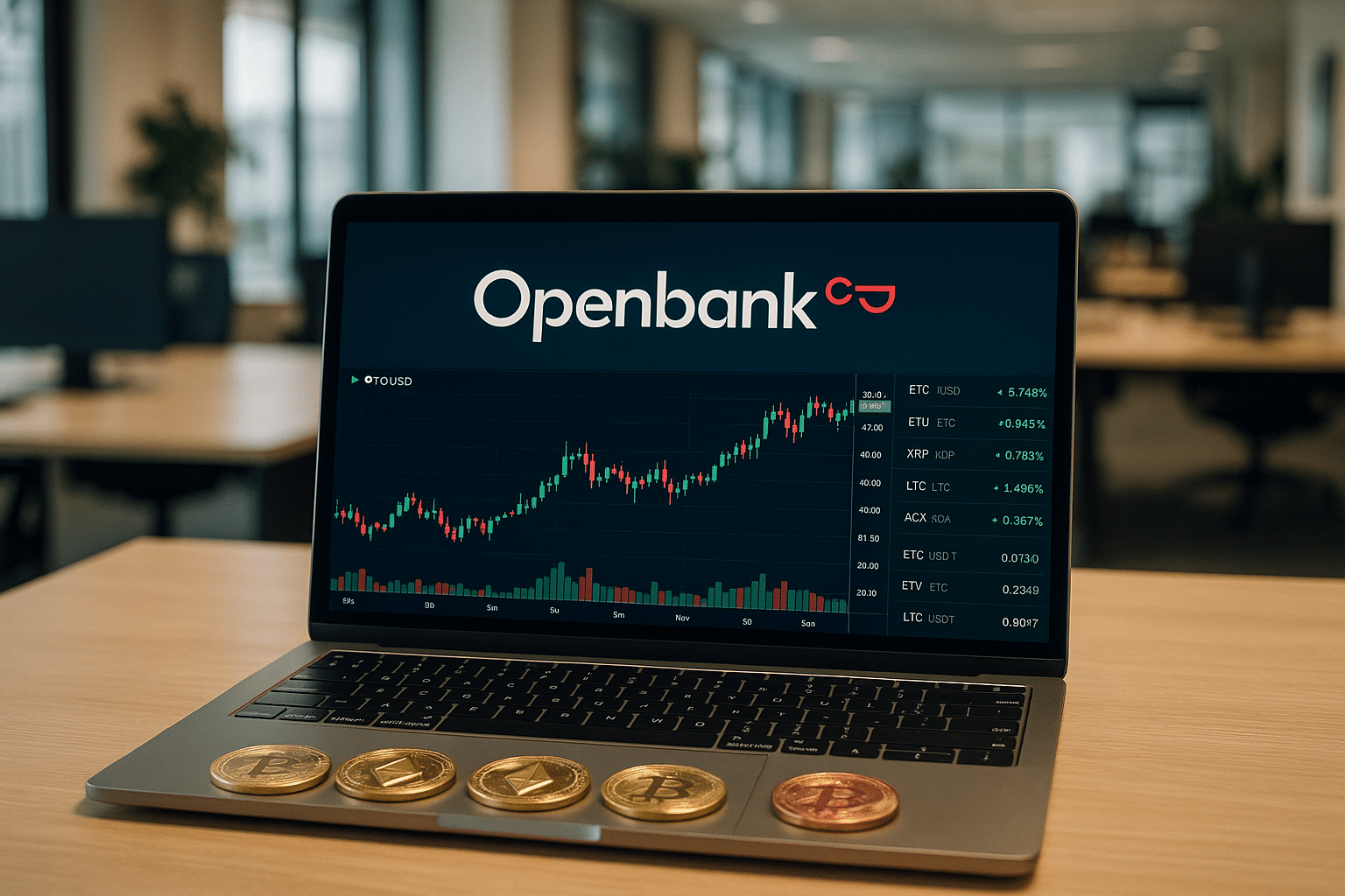 Openbank startet Handel mit führenden Kryptowährungen