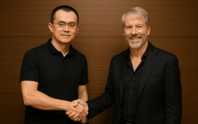 Erstes persönliches Treffen: CZ und Michael Saylor