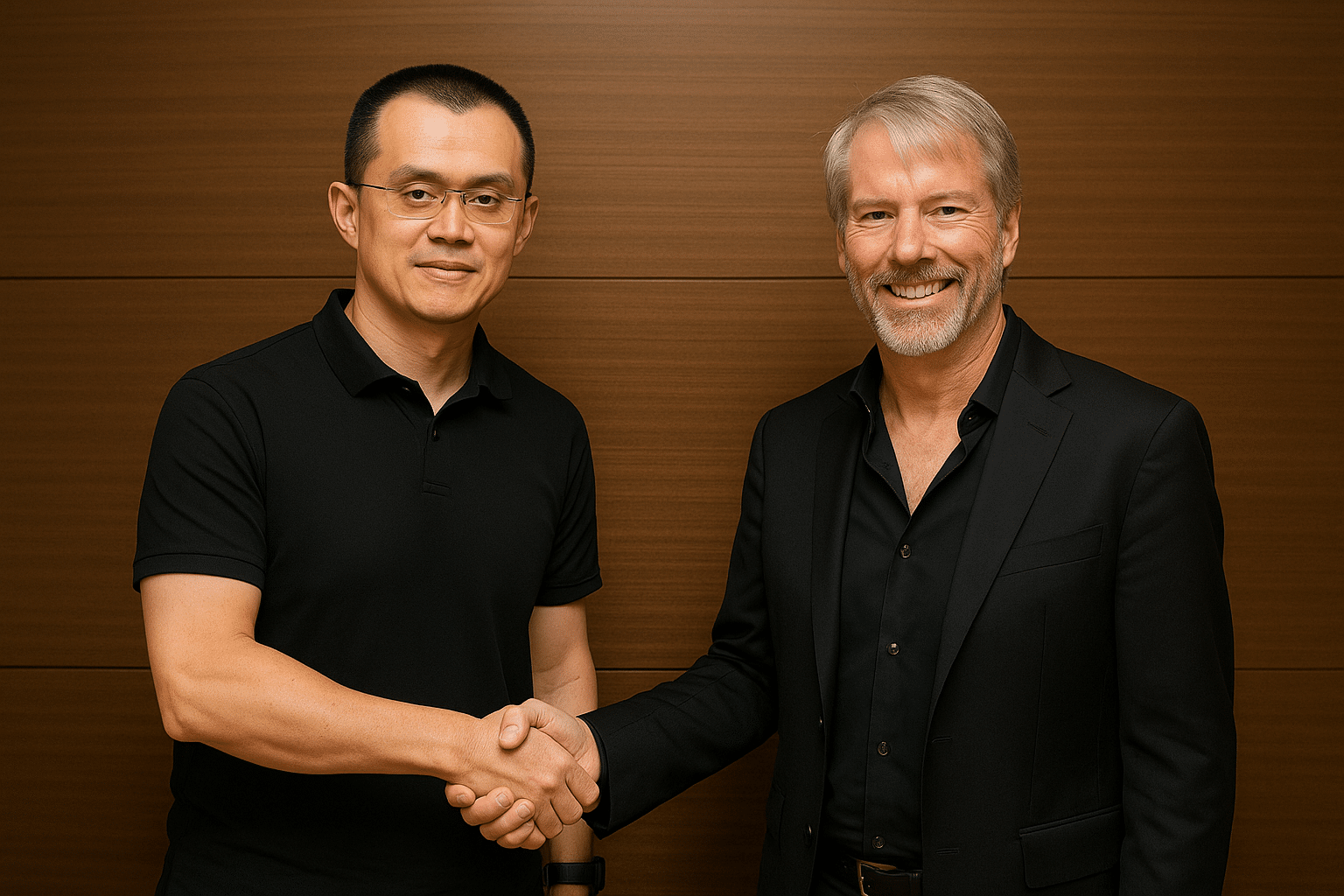 Erstes persönliches Treffen: CZ und Michael Saylor