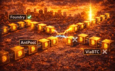 Bitcoin Chain Split nach Difficulty-Anpassung: Foundry gewinnt Block-Rennen, Blockchain heilt sich selbst