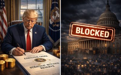 Trumps Bitcoin-Versprechen ein Jahr später, 328.000 BTC liegen still und der Kongress blockiert