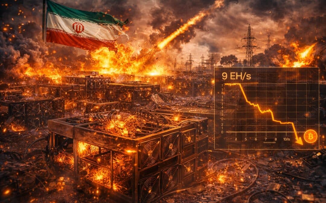 Iran Bitcoin Mining bricht um 77 Prozent nach US-Israel-Angriffen ein