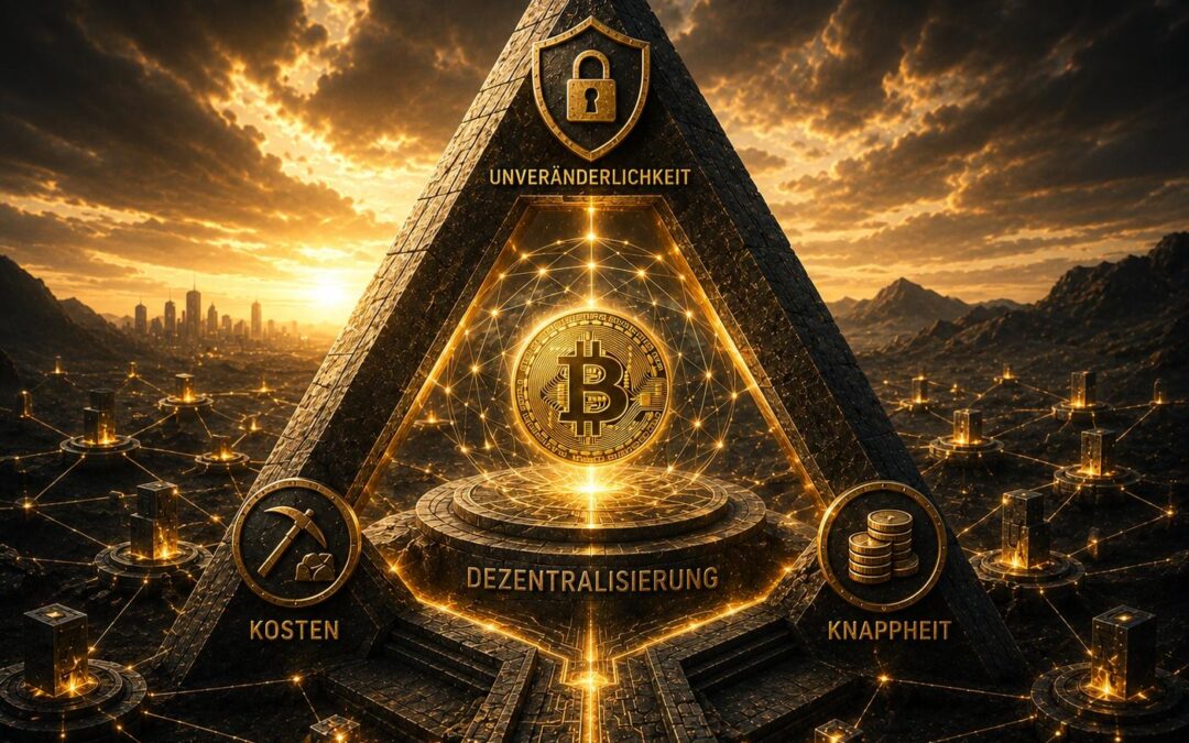 Bitcoin Architektur: Wie Unveränderlichkeit, Kosten und Knappheit Dezentralisierung erzeugen