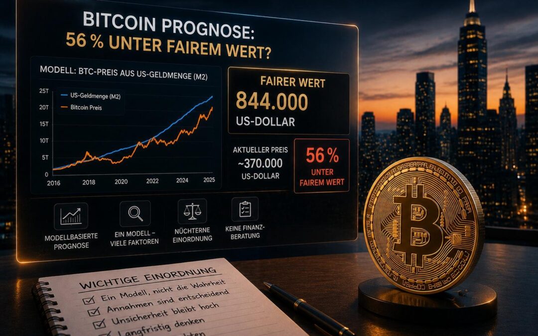 Bitcoin Prognose von 844.000 Dollar: Was hinter dem viralen Liquiditätsmodell steckt