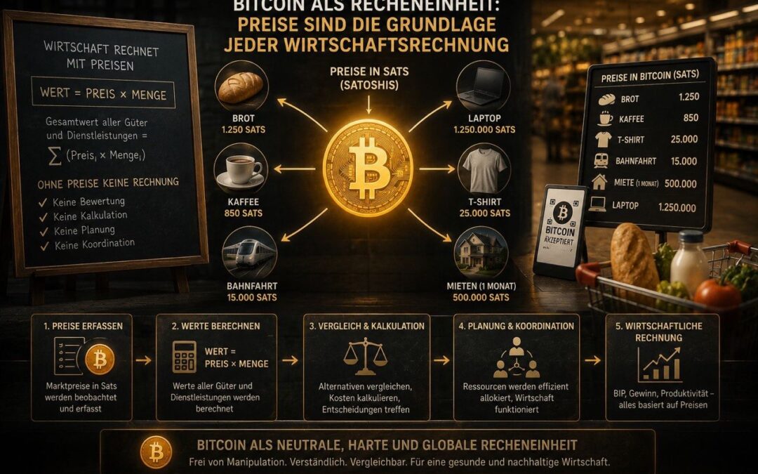Bitcoin als Recheneinheit: Warum Preise die Grundlage jeder Wirtschaftsrechnung sind
