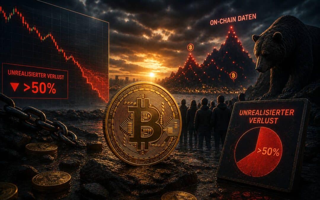 Mehr als die Hälfte aller Bitcoin im unrealisierten Verlust: Was die On-Chain-Daten zeigen