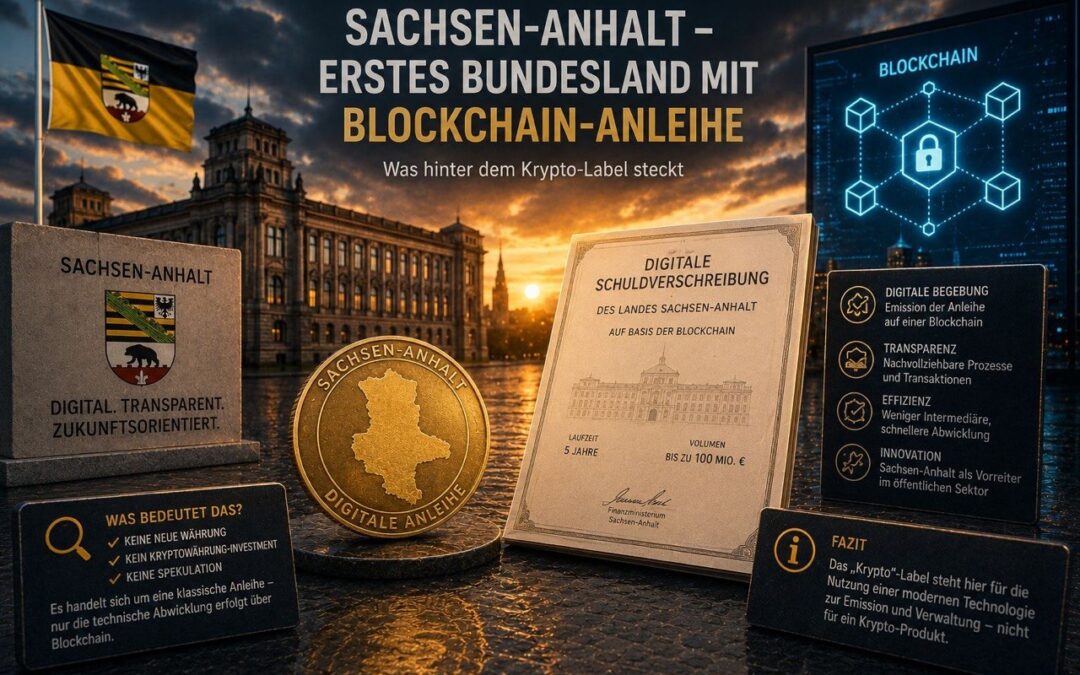 Sachsen-Anhalt Krypto-Anleihe: Erstes Bundesland setzt auf digitale Schuldverschreibung